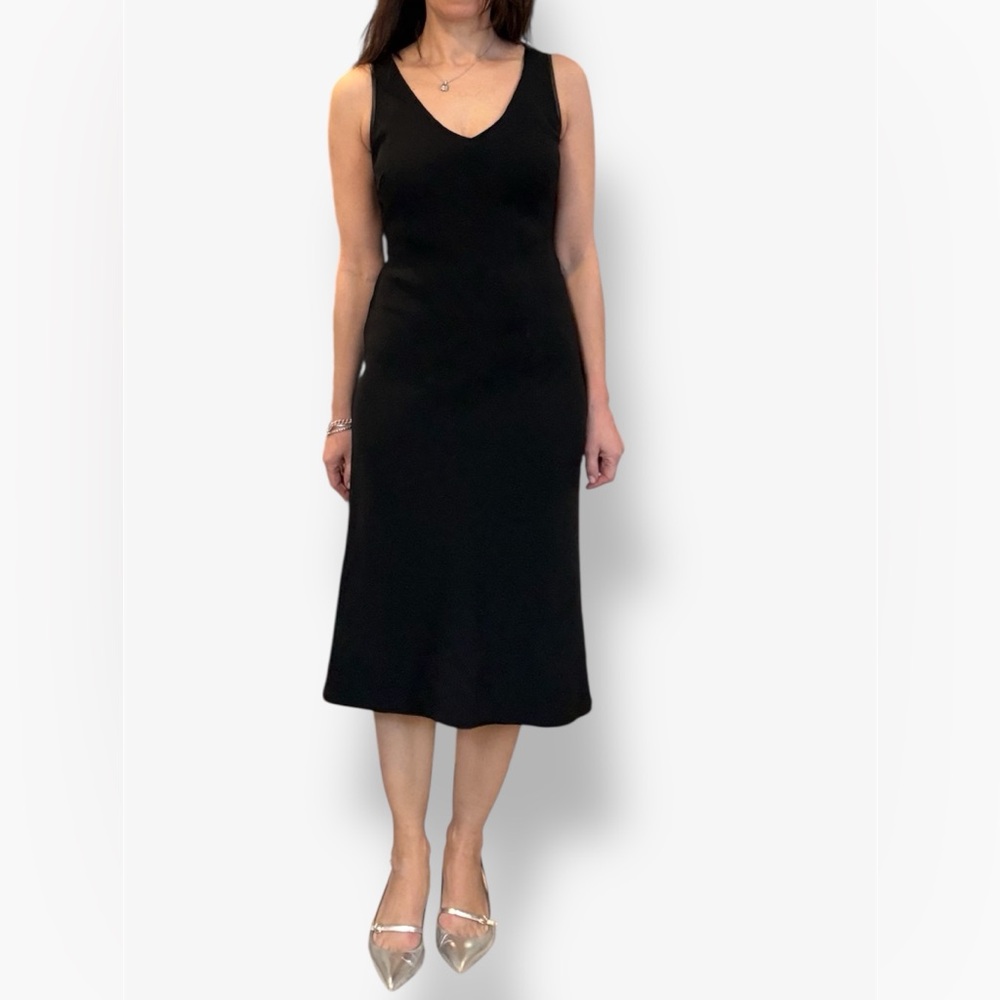 Donna Karan Signature Black Midi Dress